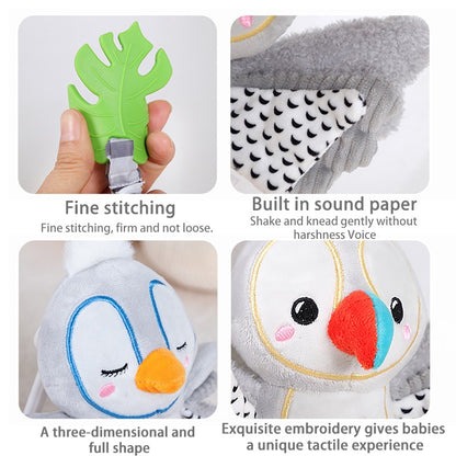 Chocalhos de Bebê Móbiles Desenho Animado Sino Animal Brinquedo Crianças Educação Precoce Desenvolvimento Sensorial Aperto de Mão Coelho Pinguim Chocalhos Brinquedos Presente