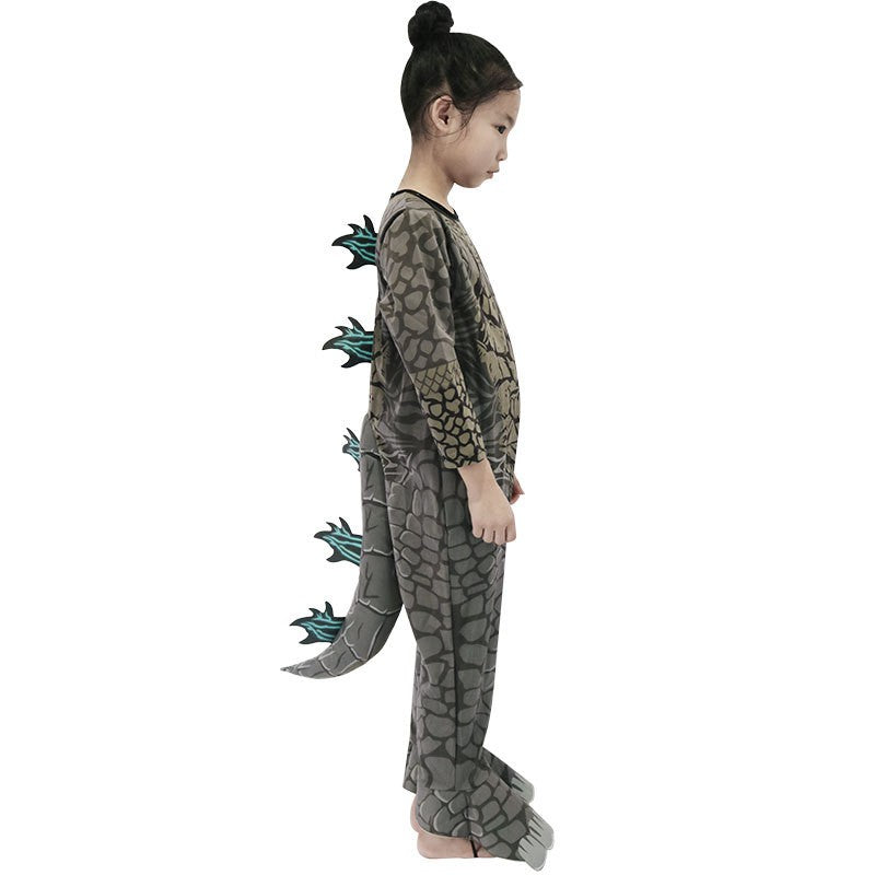 Monster Cosplay Animal Costume Dinosaur Halloween Bodysuit  Kid Boys Girl Funny Jumpsuit Carnival For Toddler Child Catsuit+Mask