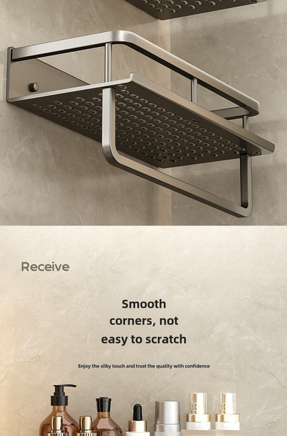 Toilet storage rack, non perforated washbasin, light luxury bathroom, wall mounted toilet, toilet wall storage rack