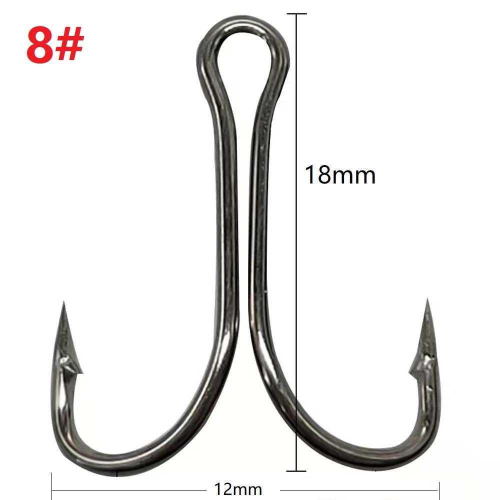 10 pçs/lote Anzol Duplo de Haste Longa Anzóis de Pesca para Atar Mosca Anzol Duplo Anti-ervas Daninhas para Isca Macia Jig Robalo Carpa Acessórios de Pesca
