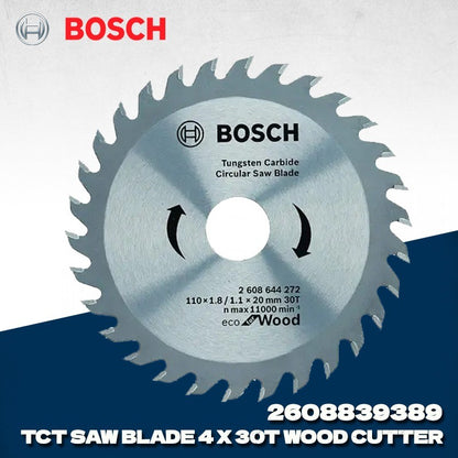BOSCH 2608839389 Lâmina de Serra Circular Sem Fio para Cortar Madeira 110x1.6/1.1x20mm T30 Acessórios para Ferramentas Elétricas Bosch