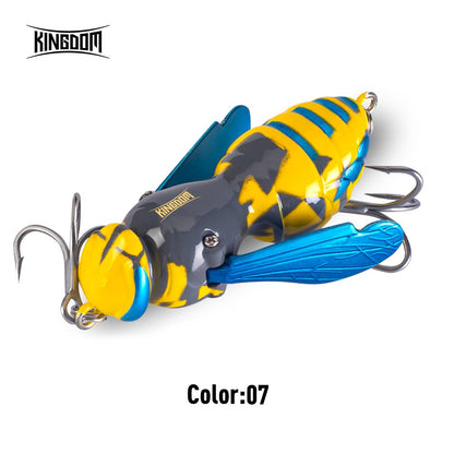 Isca Flutuante Reino de Vespas 4.2g 6.6g 40mm 48mm Inseto Artificial Biônico Isca Dura Pesca Baixo Carpa Lúcio Wobbler