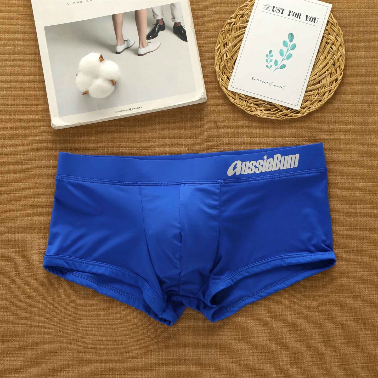 Men's underwear with milk silk comfortable sports boxer aussiebum-m218 bag
