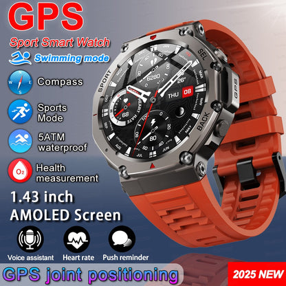 T-Rex 3 Ultra GPS Smart Watch 5 ATM à Prova D'água GNSS Dual-Band Bússola Integrada Smartwatch Militar Esportivo Masculino 2025 Novo para Xiaomi
