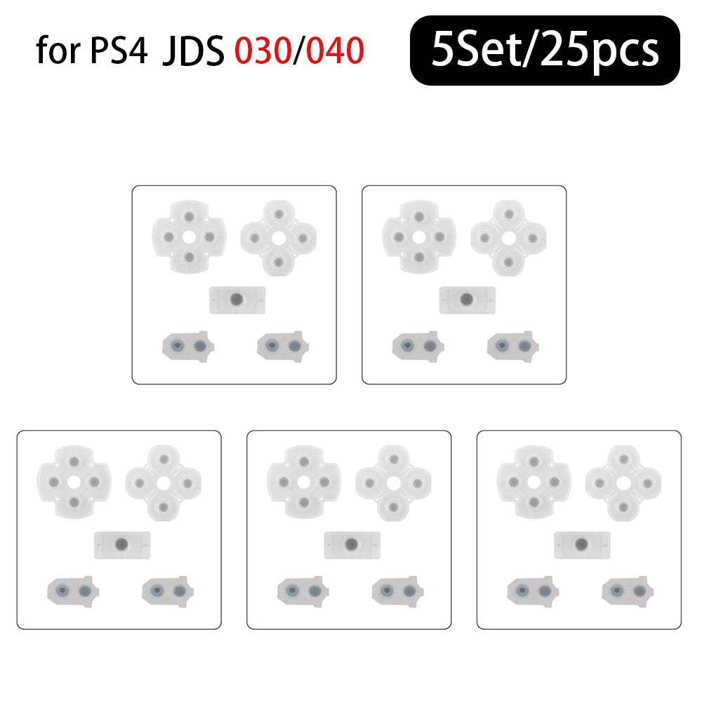 1-10Sets Replacement Conductive Rubber Pads for PS4 Controller Silicone Buttons Joystick Pads JDM-010/030/040/050 Repair Part