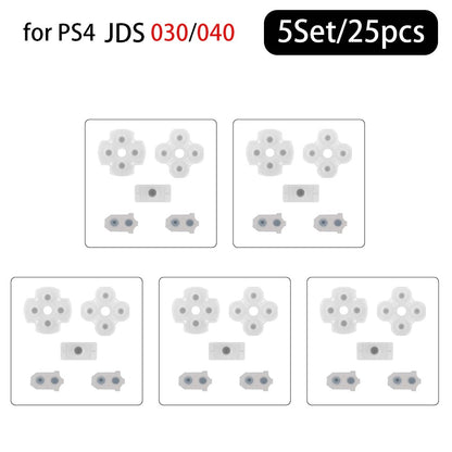 1-10Sets Replacement Conductive Rubber Pads for PS4 Controller Silicone Buttons Joystick Pads JDM-010/030/040/050 Repair Part
