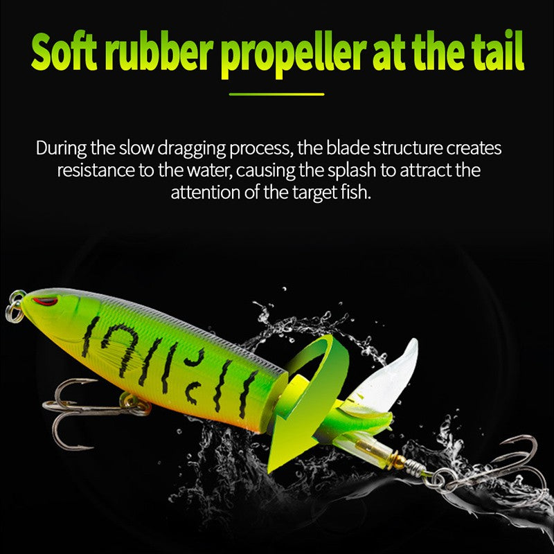 Iscas de Pesca Popper Propeller Topwater 13g Isca Artificial Hard Crankbait Wobblers Cauda Rotativa Acessórios de Pesca