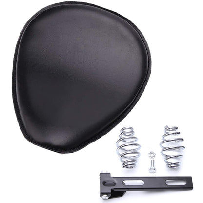 Assento de Couro para Motocicleta Retro Couro Preto Banco Solo para Harley Custom Chopper Bobber Honda Yamaha Kawasaki Suzuki