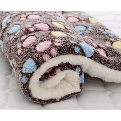 Tapete de Dormir para Pets Cama de Cachorro Cama de Gato Pelo Macio Manta Engrossada Almofada de Lã Casa Lavável Quente Padrão de Urso Manta Suprimentos para Pets