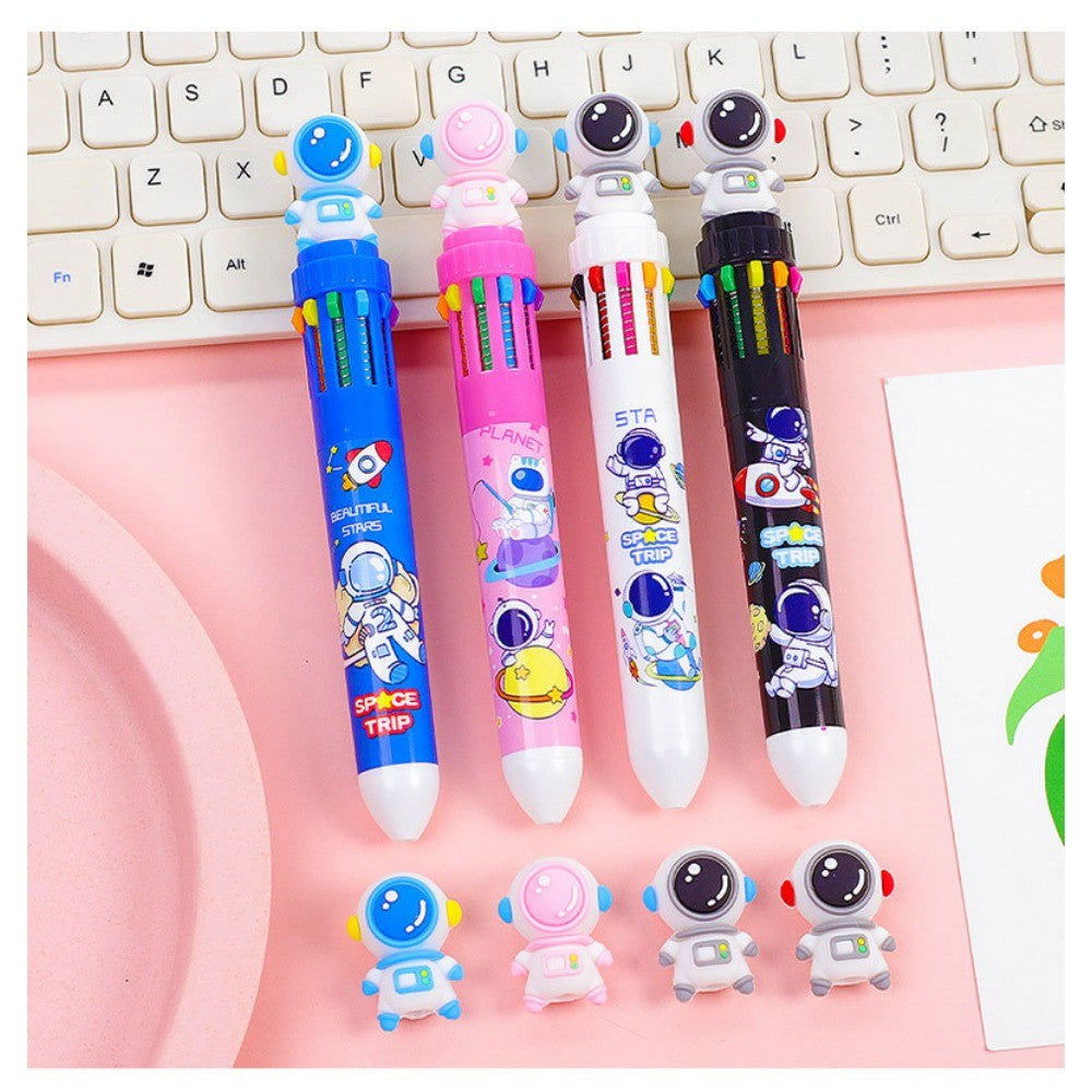 5/10 Pcs Cartoon Astronaut Ten Color Pens Kids Birthday Party Wedding Guest Gifts, Back To School Kindergarten Carnival Gifts