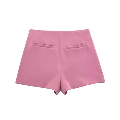 MUJER 2025 Black Mini Skirt Shorts Woman Fashion Asymmetric Skort For Women High
