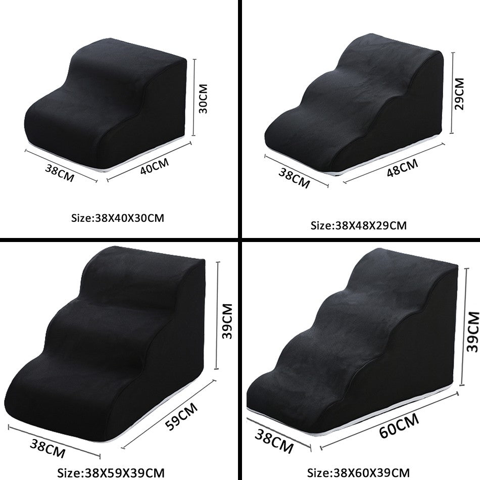 Rampa para Cães Escada para Animais de Estimação de 2 3 4 Degraus Rampa para Gatos e Cães Sofá Cama Escada para Cães Antiderrapante Removível Suprimentos para Animais de Estimação Brinquedos Rampa