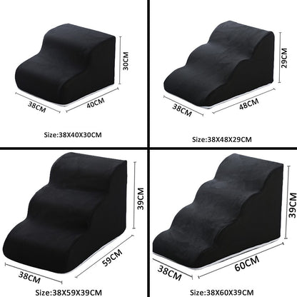 Rampa para Cães Escada para Animais de Estimação de 2 3 4 Degraus Rampa para Gatos e Cães Sofá Cama Escada para Cães Antiderrapante Removível Suprimentos para Animais de Estimação Brinquedos Rampa