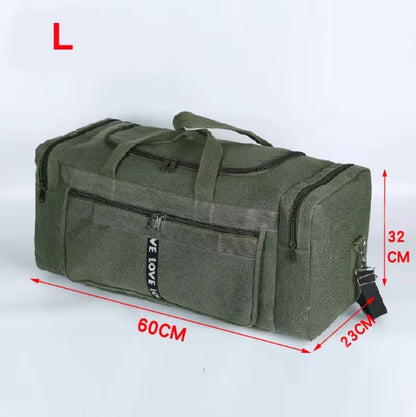 Large Canvas Travel Duffel Bag Waterproof Men's Shoulder Luggage Storage Bags Outdoor Trainning Fitness Sports Handbag XA927D