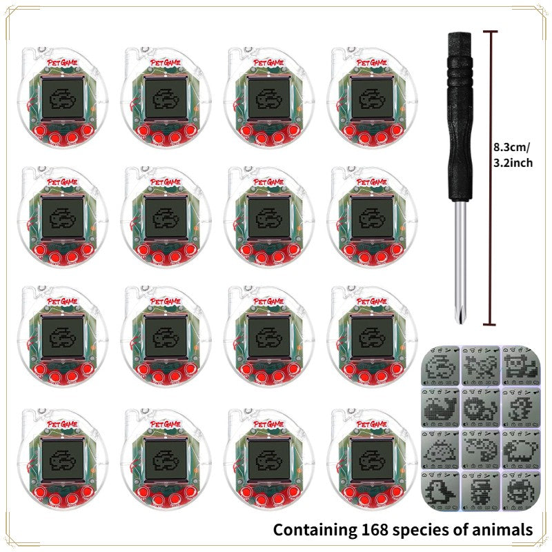 64-6PCS Virtual Pet Keychain Tamagotchi Electronic Toys for kids Video Game Party Favors Birthday Gifts School Classroom Prizes