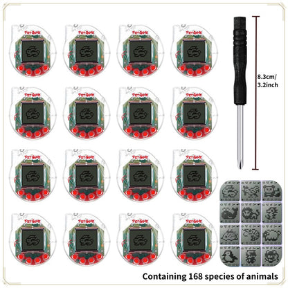 64-6PCS Virtual Pet Keychain Tamagotchi Electronic Toys for kids Video Game Party Favors Birthday Gifts School Classroom Prizes