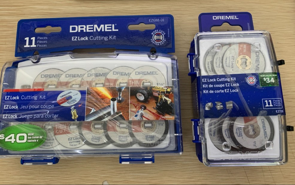 Kit de Corte Dremel EZ Lock Cortador de Plástico 476 Mandril 402 Cortador Fino 409 para Ferramenta Elétrica de Esmerilhamento EZ688-01 / 686