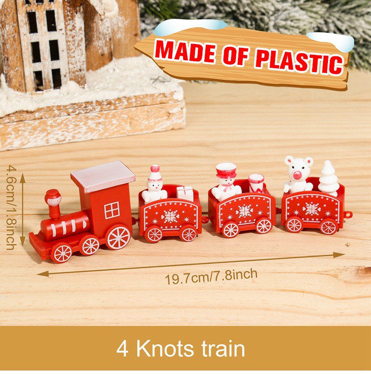 Wooden/Plastic Train Christmas Ornament Merry Christmas Decoration For Home 2025 Xmas Gifts Noel Natal Navidad New Year 2026