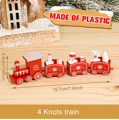 Wooden/Plastic Train Christmas Ornament Merry Christmas Decoration For Home 2025 Xmas Gifts Noel Natal Navidad New Year 2026