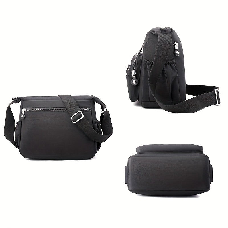 Lightweight Nylon Chic Crossbody Bag for Women Adjustable Strap, Multi-Pocket Design for Travel, Shopping, Dates & School