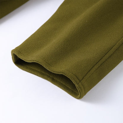 Woolen Solid Women Coat Fashion Belt Patchwork Lace Up Full Sleeve Lapel Lady Jacket 2025 Autumn Winter Female Loose Streetwear