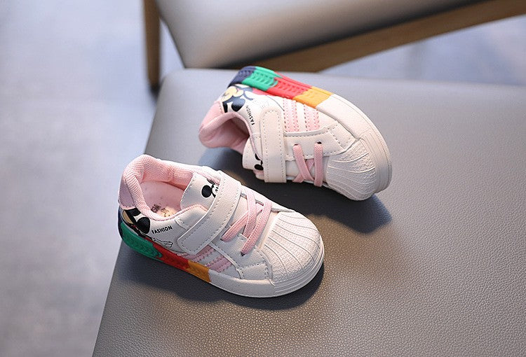 Spring And Autumn Boys And Girls Baby Walking Shoes Soft Sole Board Shoes Children's Single Shoes Anti Slip And Breathable Sneak