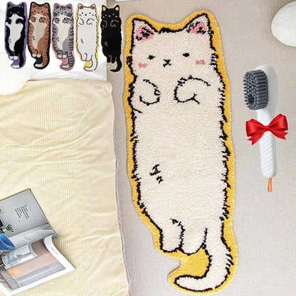 VIKAMA Cartoon Cat Patterned Carpet Home Decor. Provides Warmth For The Living Room And Bedroom Bedside. Non-Slip And Dirt-Proof