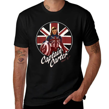 Captain Carter British Flag T-Shirt t shirt man plain man t shirt designer T-Shirt