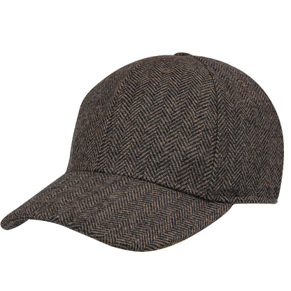 BOTVELA Men's Wool Tweed Baseball Cap Casual Style Soft Adjustable Unstructured Hat