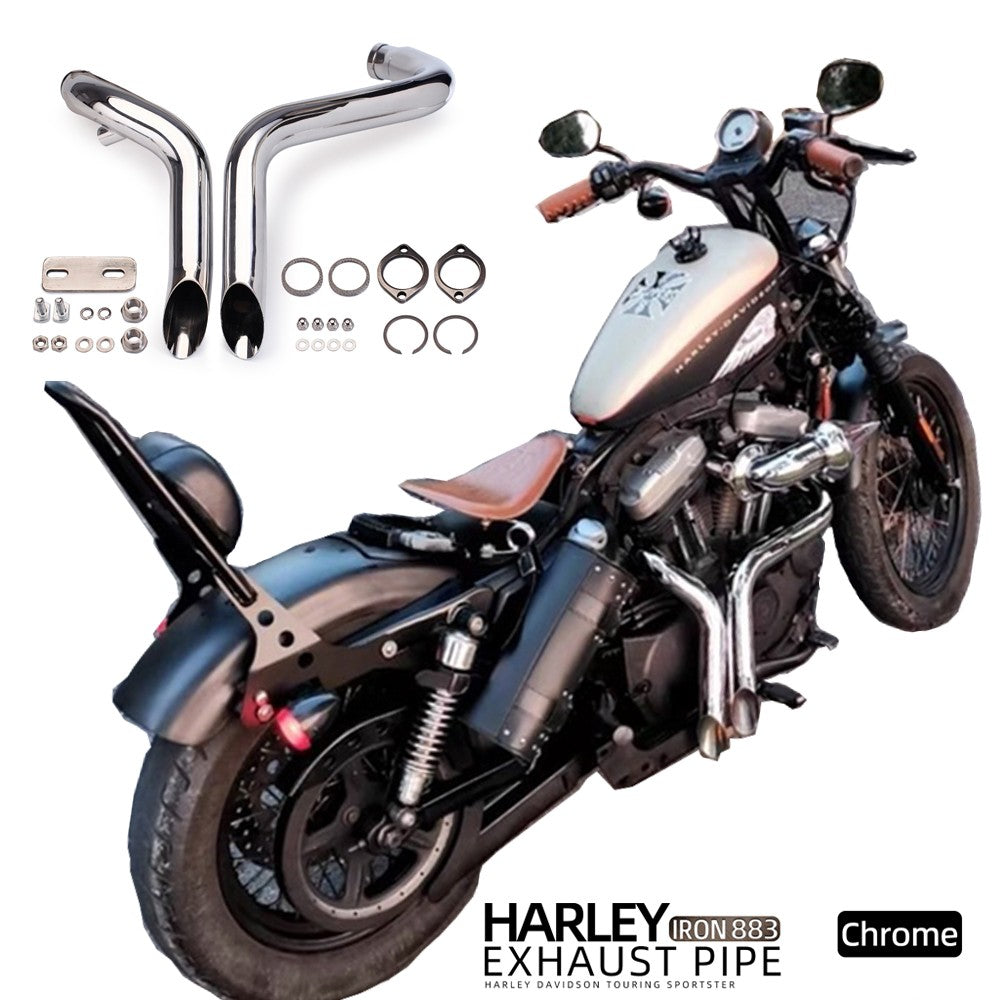 Motorcycle Exhaust Pipe Custom Forward Control Accessories Motorcross For Harley T7 Softail Sportster 883 1200