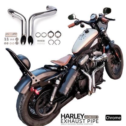 Motorcycle Exhaust Pipe Custom Forward Control Accessories Motorcross For Harley T7 Softail Sportster 883 1200