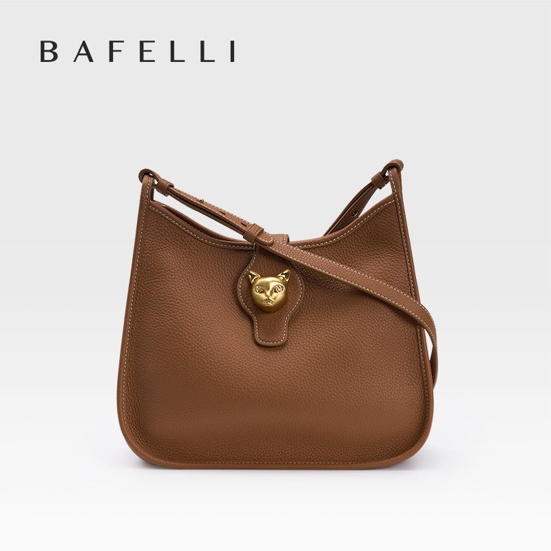 BAFELLI New Women's Natural Cattle Leather Bucket Bag - Versatile & Chic Shoulder & Crossbody