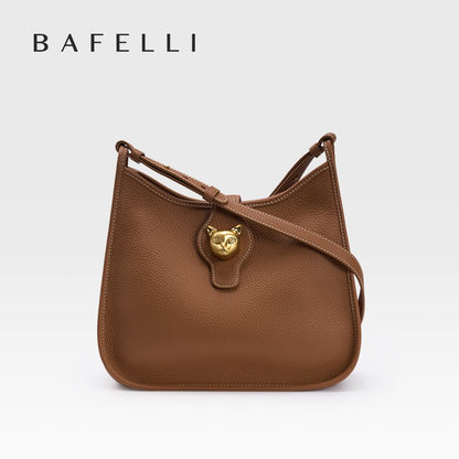 BAFELLI New Women's Natural Cattle Leather Bucket Bag - Versatile & Chic Shoulder & Crossbody
