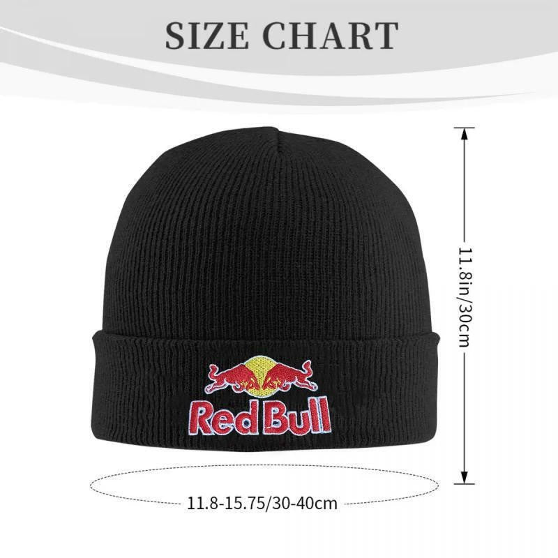 Embroidered Red Bull Knitted hat Beanie Winter Hat Unisex Warm Cap for Men And Women Red Bull Unclimbed Urine Hat