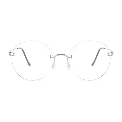 Round Blue Light Glasses Women Screwless Eyeglasses Frame Men 2025 New Women Round Denmark Korean Glasses Frame Vintage Eyewear
