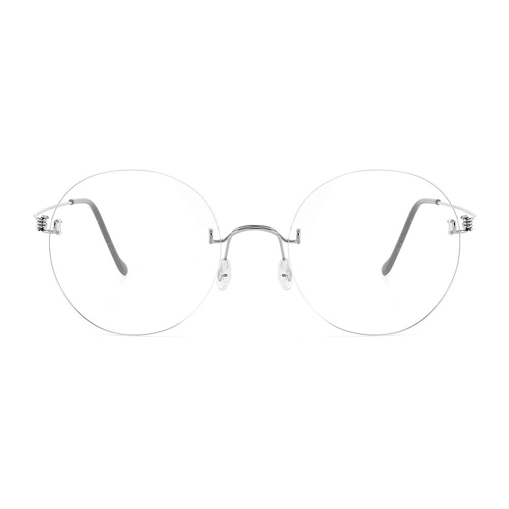 Round Blue Light Glasses Women Screwless Eyeglasses Frame Men 2025 New Women Round Denmark Korean Glasses Frame Vintage Eyewear