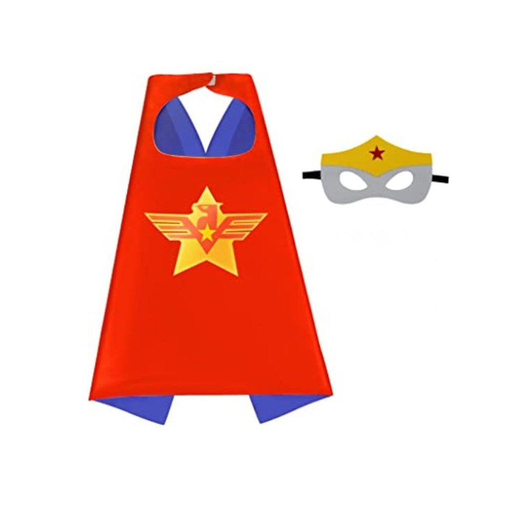 4 sets Superhero Capes masks for  3-10 Year Old girl Gifts Cartoon Dress Up Costumes Party Supplies Easter Halloween cloak