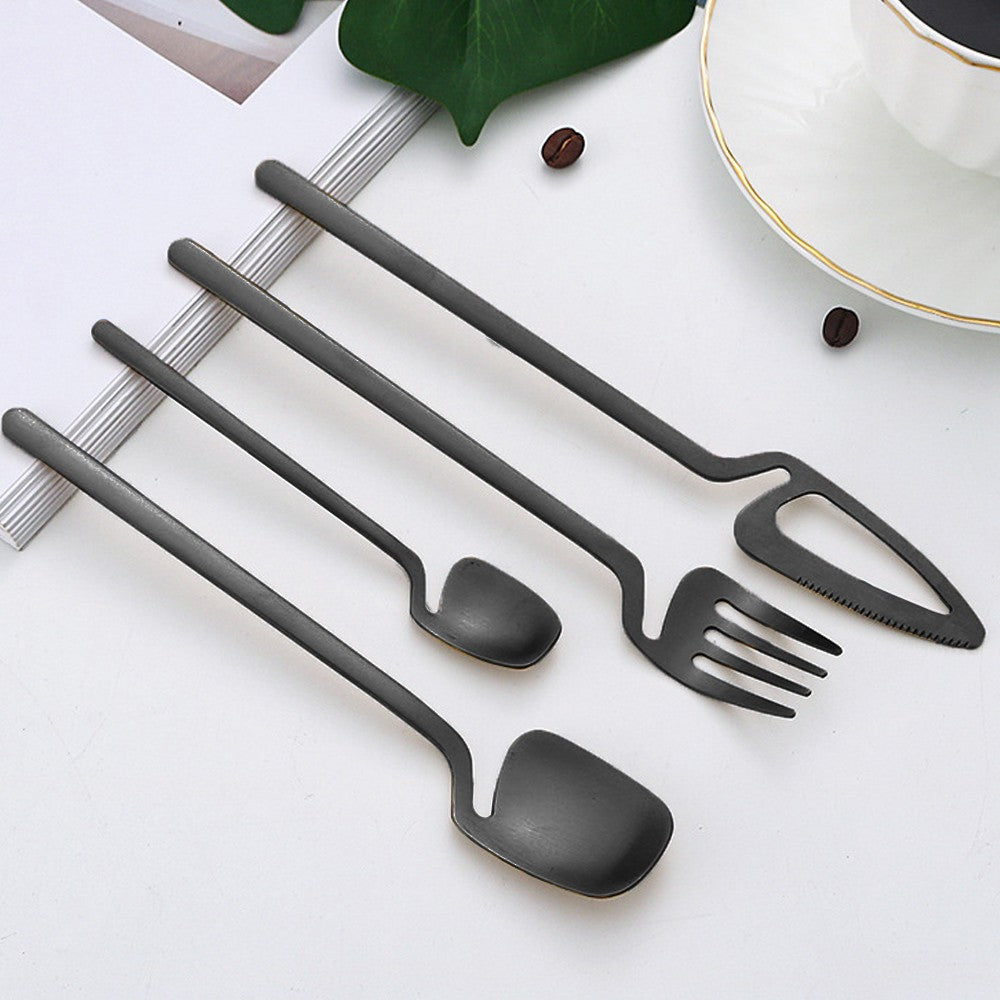 16pcs Dinnerware Set Stainless Steel Cutlery Set Mirror Silverware Knife Fork Spoon Tableware Flatware Set Dishwasher Safe