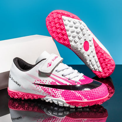 Kids Firm Ground Soccer Cleats, Boys & Girls Athletic Outdoor TF Football Shoes, Children's Lightweight Football training shoes