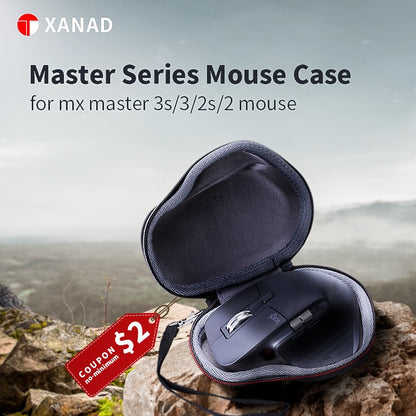 XANAD EVA Estojo Rígido para Mouse Sem Fio Logitech MX Master 3/Master 3S/Master 2S Bolsa Protetora para Viagem e Armazenamento