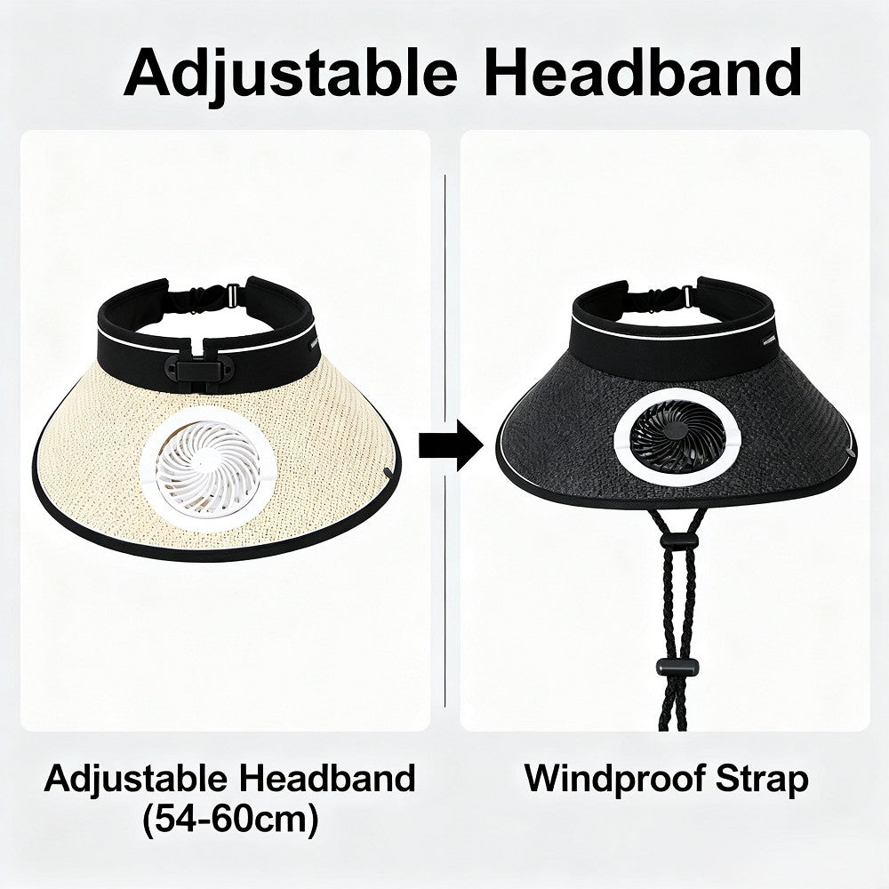 Outdoor Must-Have! Wide Brim Sun Hat With Built-in Fan - USB Charging, Lightweight, Suitable For Camping, Hiking & Fishing