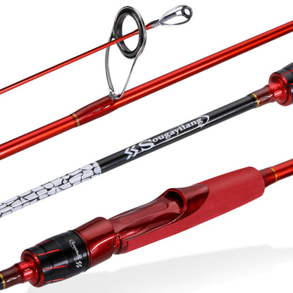 Sougayilang Spinning Fishing Rod 1.8m 2.1m Carbon Rod Baitcasting Fishing Rod 2Section Eva Handle Lure Rod Bass Freshwater Fish