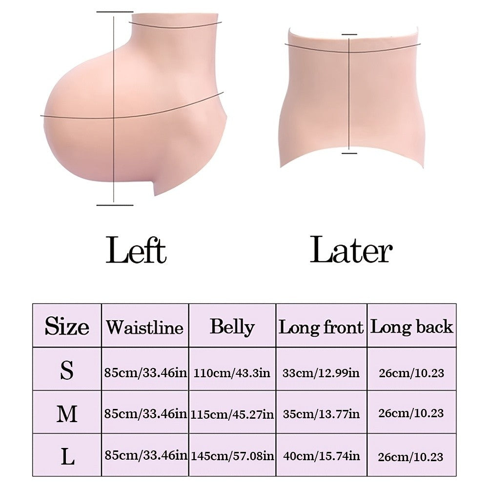 Fake Pregnant Belly 6-9 Months Artificial Silicone Pregnancy Belly Lifelike Skin for Actor Performance Maternity