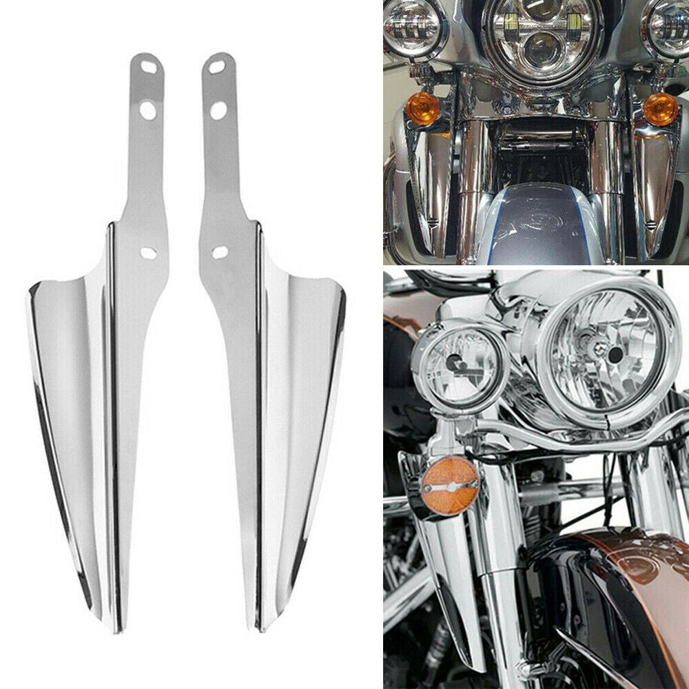 Corta-vento cromado/preto para motocicleta defletor dianteiro para Harley Touring Road King Street Glide CVO 1995-2021