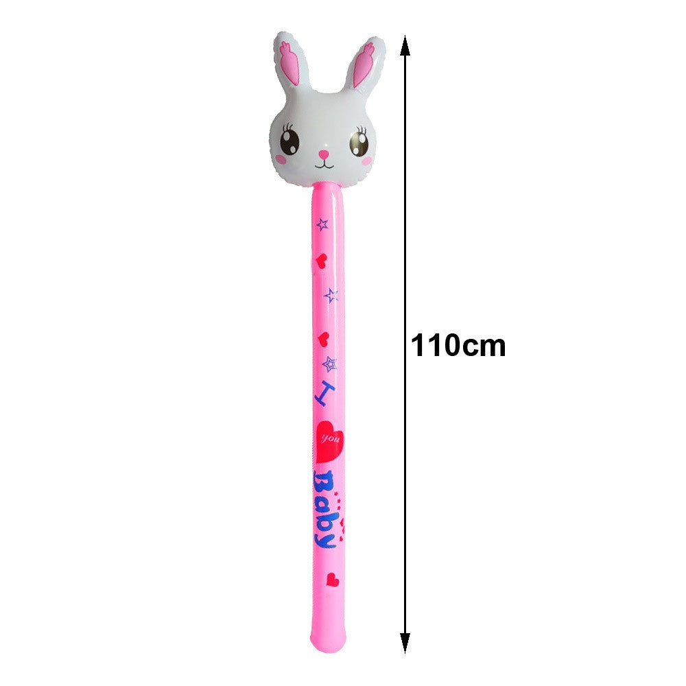 1/3/5pcs Inflatable Animal Theme Horsehead Stick Cowboy Giraffe Elephant Unicorn Cartoon Animal Baby Birthday Party Supplies