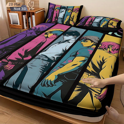 3pcs k-pop Saja Boys Printed coreless Bed Sheet Set Multi Size Soft Bed Cover Bedroom Bedding Decoration Machine Washable