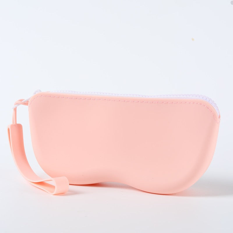 Soft Silicone Zipper Glasses Bag Storage Waterproof Bag Cosmetic Coin Bag for Women Girls Dustproof Glasses Box