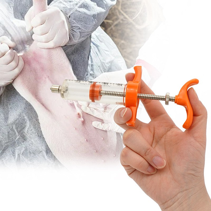 Seringa de alimentação de aves, ratos e papagaios – Injeção de vacina ajustável com tubo reto de 10 ml/20 ml para ferramentas veterinárias