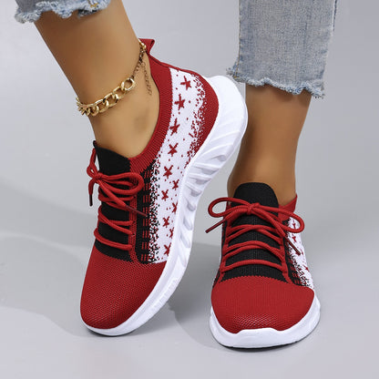 Spring and Autumn New Women's Casual Lace up Comfortable, Breathable, Lightweight and Wear-Resistant Sports Shoes