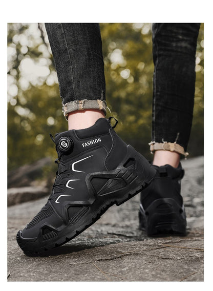 Novas Botas de Segurança Masculinas para Trabalho Calçados Indestrutíveis Tênis com Bico de Aço Botas Protetoras Antiesmagamento Antifuro Botas Táticas de Trabalho